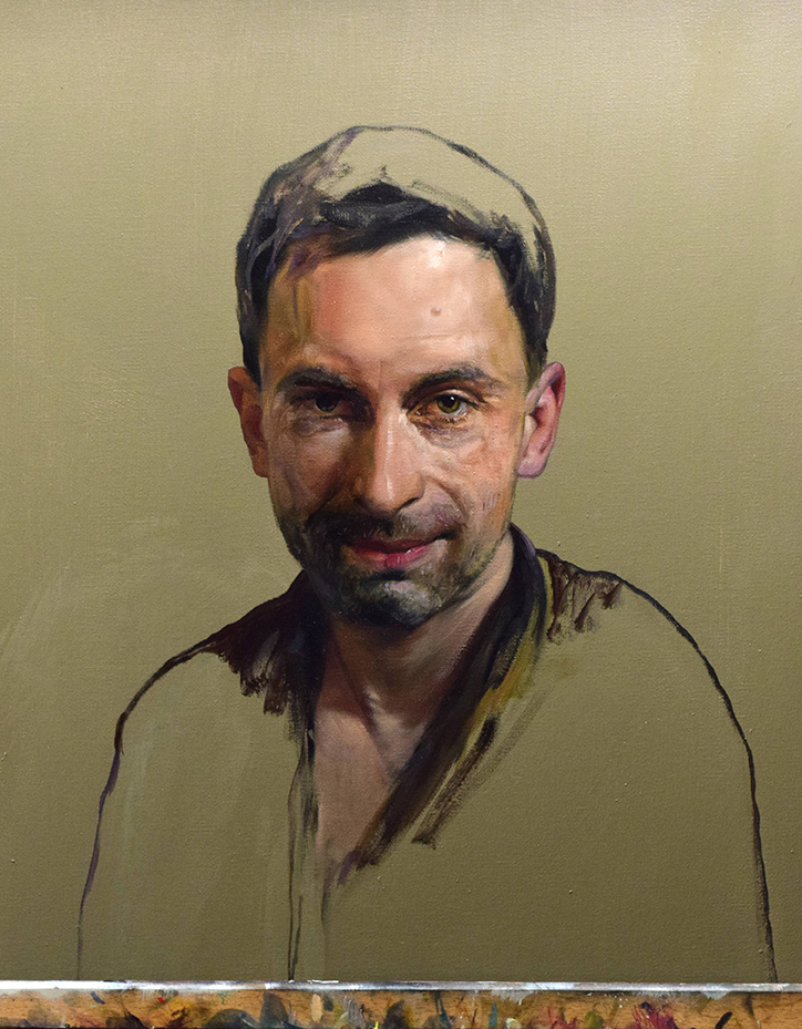 small portret - marcin - olej - 50x50 kadr Autoportret - olej na płótnie - Marcin Sarzyński - Punkt Widzenia